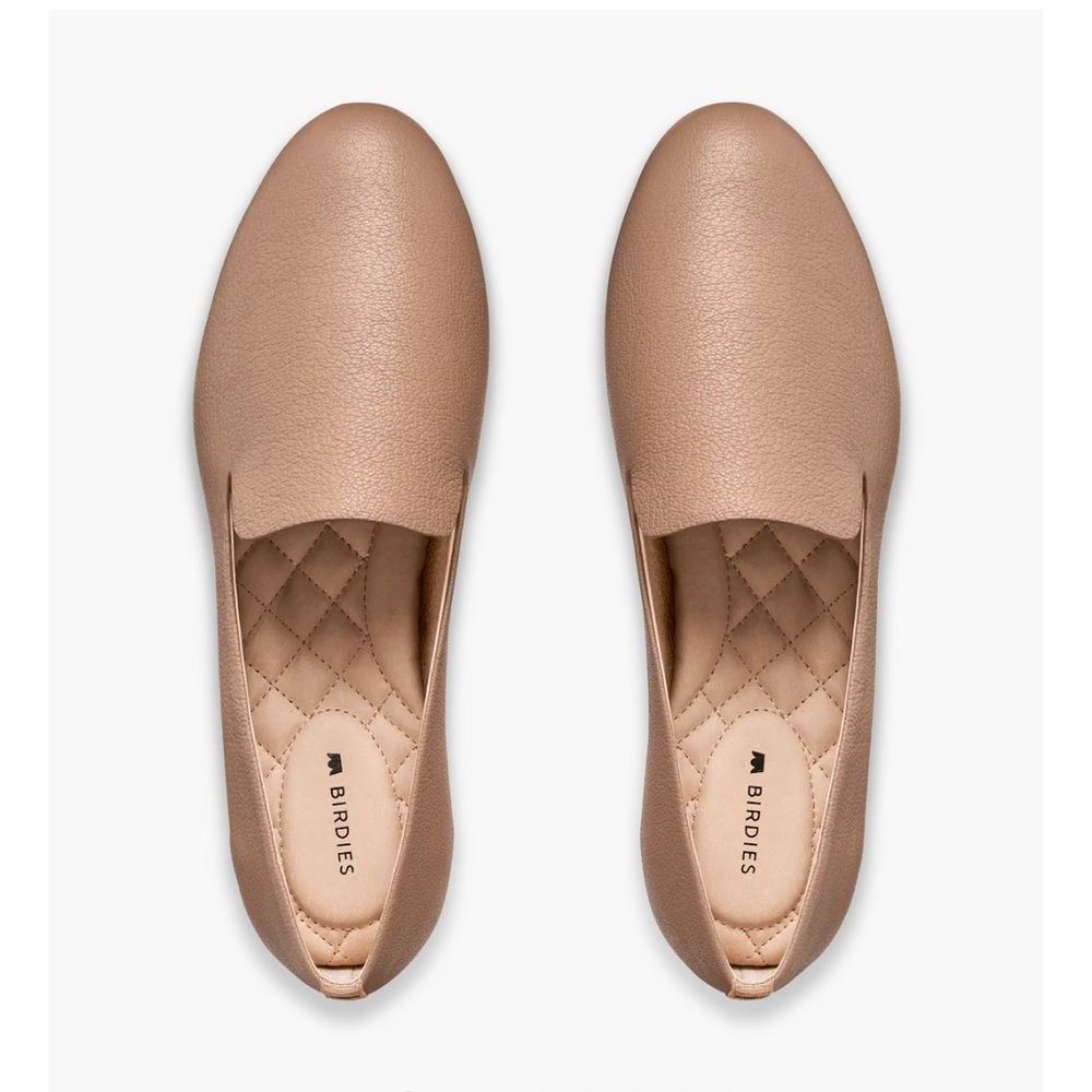 Birdies The Starling Slipper Flat in Taupe Leather Size 6